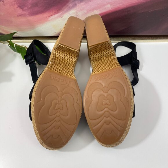 Korks by Kork-Ease Dee Sandals Strappy Wedge Heel Platforms in Black‎ 10 - Picture 10 of 11